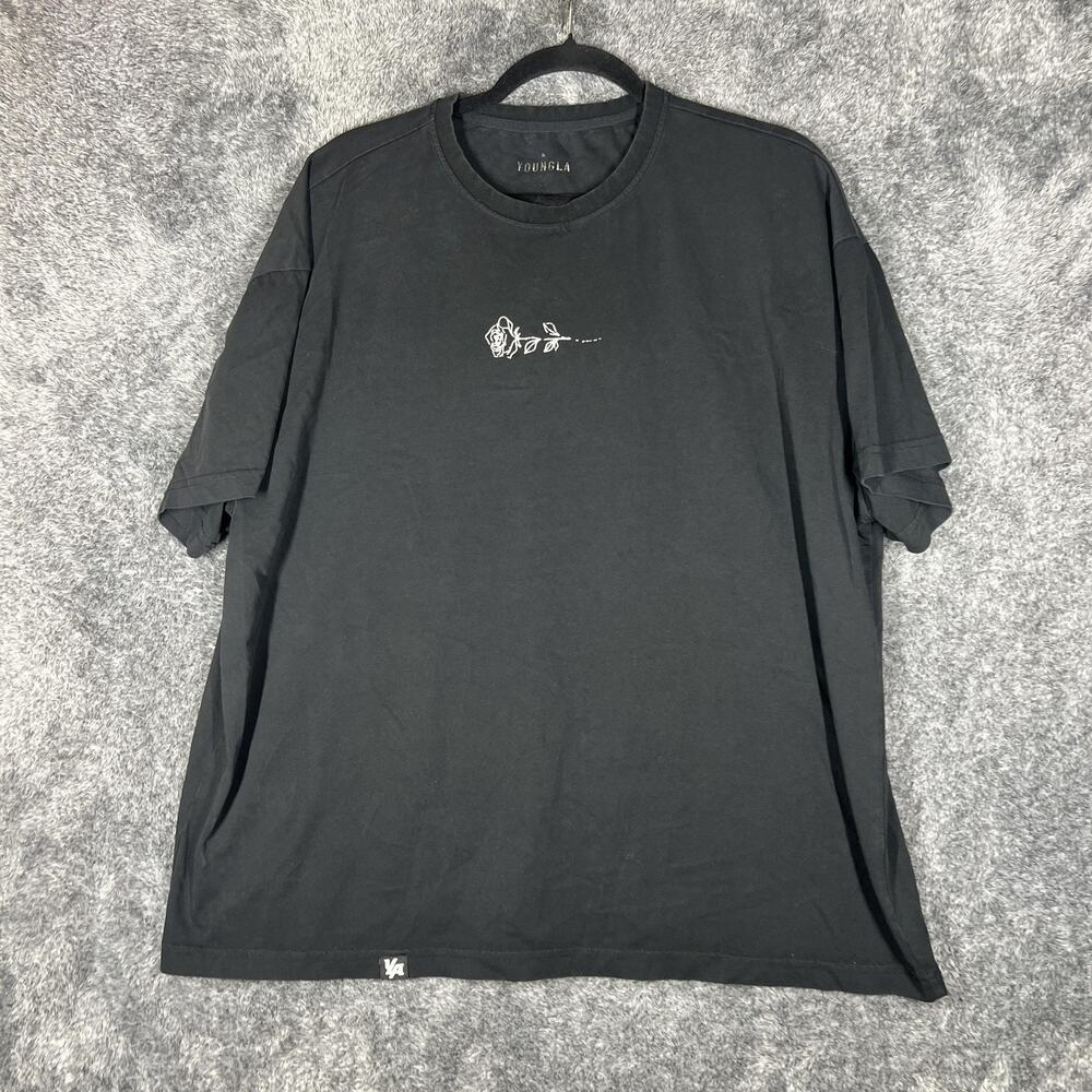 YoungLA Shirt Mens 2XL Black Rose Graphic A Rose For A Rose Short Sleeve Tee